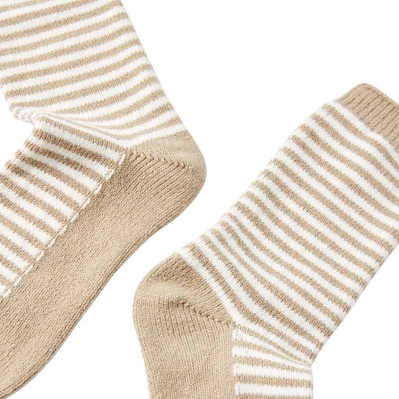 Joules Cosy Stripe Socks - Oatmarl-1